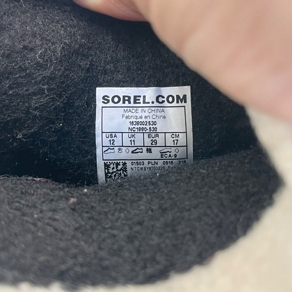 Sorel Yoot Pac Youth Waterproof Leather Winter Snow Boots – Size 12 - Picture 12 of 14